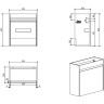 База под раковину BELBANGO PIETRA PIETRA-MINI-460-1A-SO-SCM-R